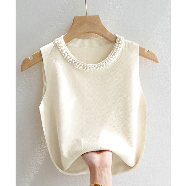 袖なしサマーニットレディース インナートップスきれいめ プルオーバーニットシンプ… | SUNSHINE CLOSET | 詳細画像18 