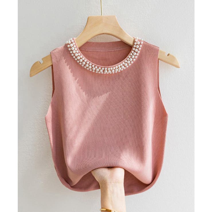 袖なしサマーニットレディース インナートップスきれいめ プルオーバーニットシンプ… | SUNSHINE CLOSET | 詳細画像19 