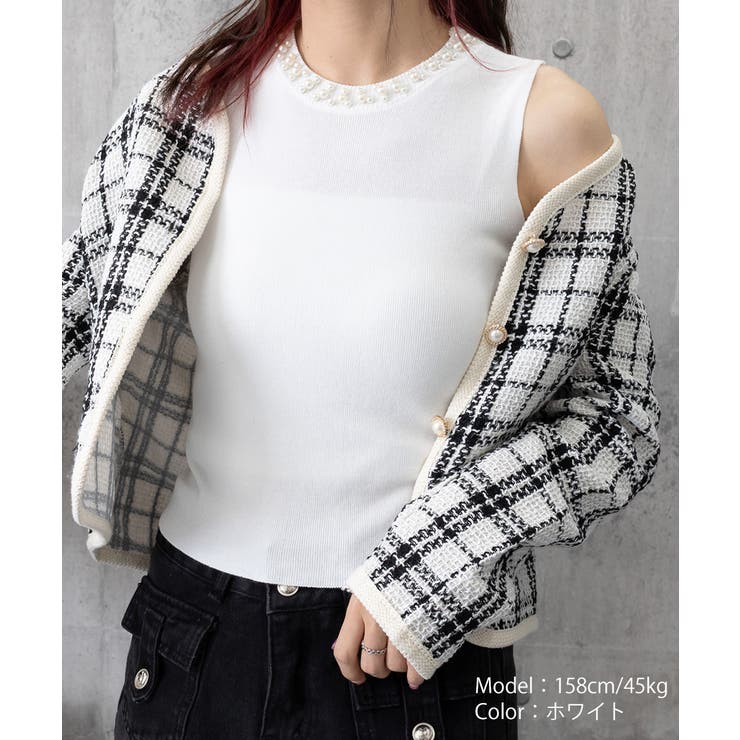 袖なしサマーニットレディース インナートップスきれいめ プルオーバーニットシンプ… | SUNSHINE CLOSET | 詳細画像20 