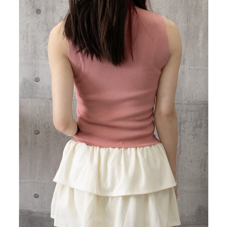 袖なしサマーニットレディース インナートップスきれいめ プルオーバーニットシンプ… | SUNSHINE CLOSET | 詳細画像24 