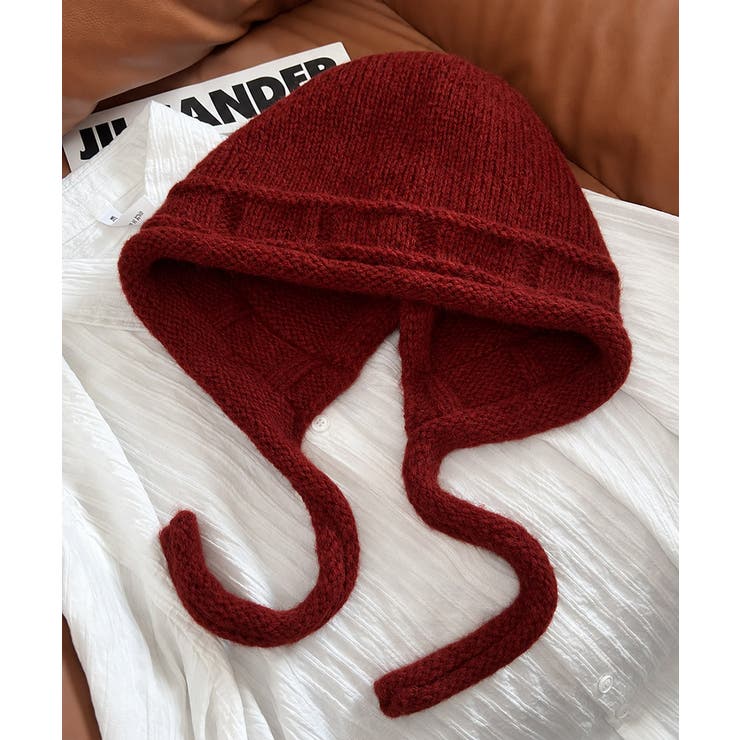 暖かいニットフライトキャップ 紐付き帽子 柔らかニットハット防寒大人カジュアルガ… | SUNSHINE CLOSET | 詳細画像24 