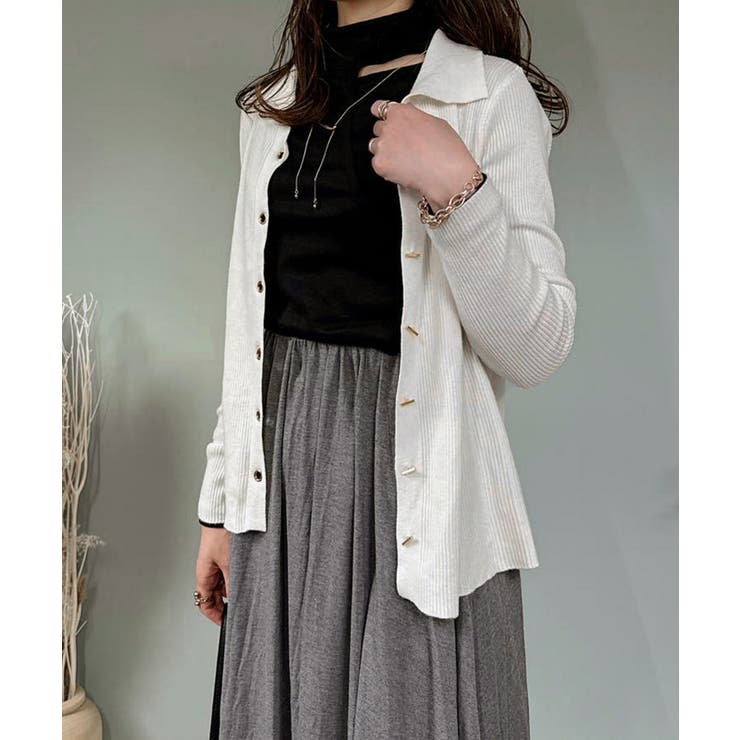 秋冬ニットトップス レディースニットポロ | SUNSHINE CLOSET | 詳細画像11 