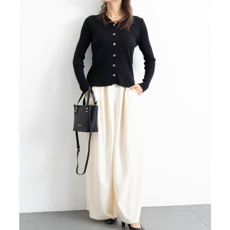 秋冬ニットトップス レディースニットポロ | SUNSHINE CLOSET | 詳細画像18 