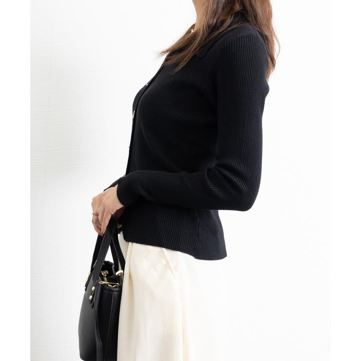 秋冬ニットトップス レディースニットポロ | SUNSHINE CLOSET | 詳細画像21 