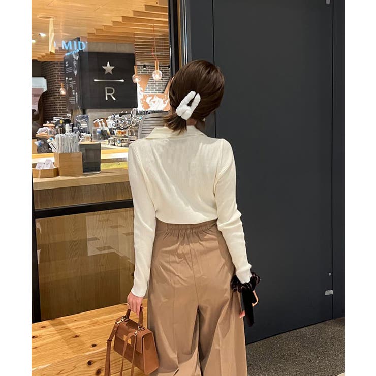 秋冬ニットトップス レディースニットポロ | SUNSHINE CLOSET | 詳細画像6 