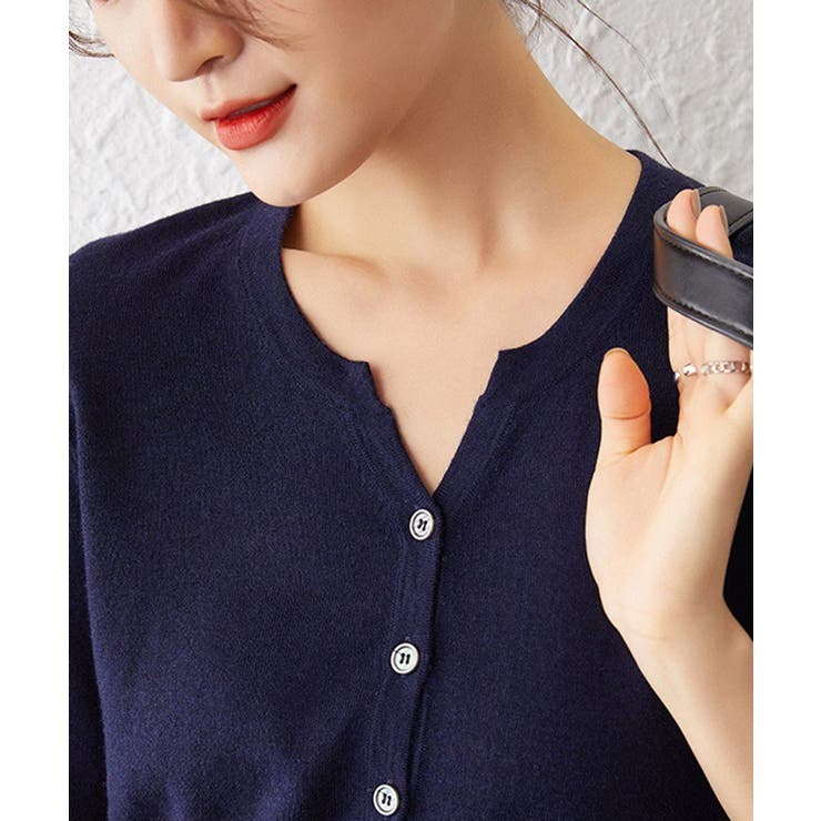 ニットトップス 半袖Vネックサマーニット | SUNSHINE CLOSET | 詳細画像2 