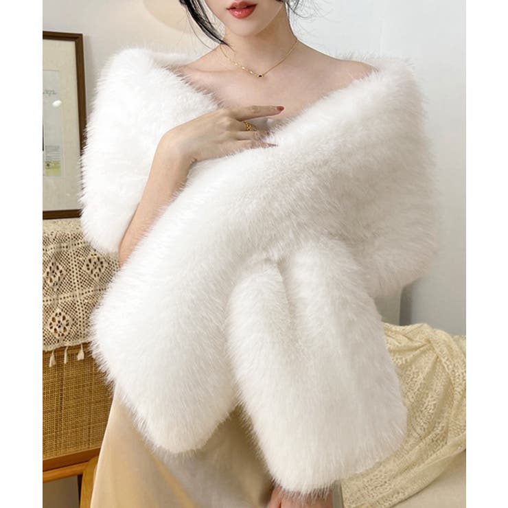 厚手ファーストールレディース秋冬 ウェディングファーボレロ花嫁 パーティーストー… | SUNSHINE CLOSET | 詳細画像1 