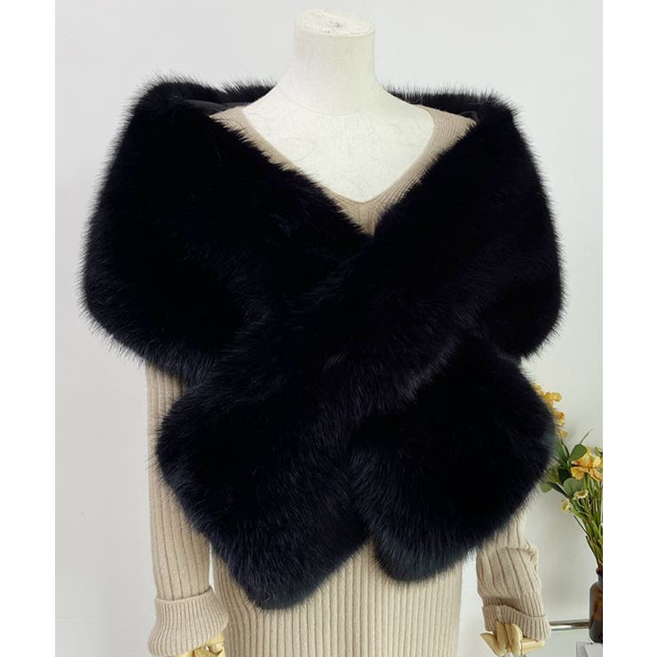 厚手ファーストールレディース秋冬 ウェディングファーボレロ花嫁 パーティーストー… | SUNSHINE CLOSET | 詳細画像10 