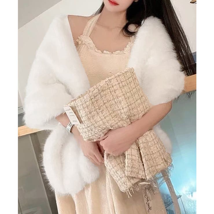 厚手ファーストールレディース秋冬 ウェディングファーボレロ花嫁 パーティーストー… | SUNSHINE CLOSET | 詳細画像2 