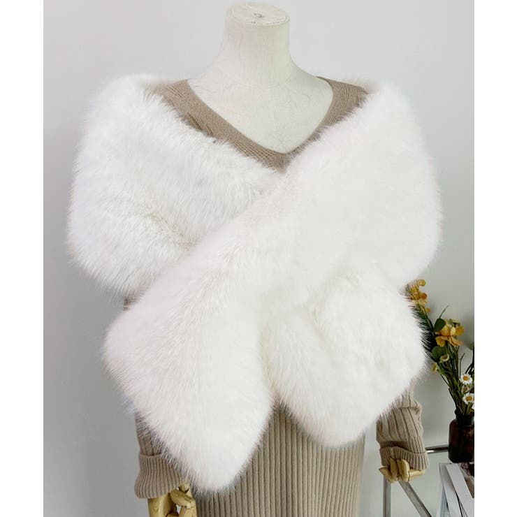 厚手ファーストールレディース秋冬 ウェディングファーボレロ花嫁 パーティーストー… | SUNSHINE CLOSET | 詳細画像5 
