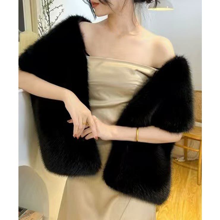 厚手ファーストールレディース秋冬 ウェディングファーボレロ花嫁 パーティーストー… | SUNSHINE CLOSET | 詳細画像7 