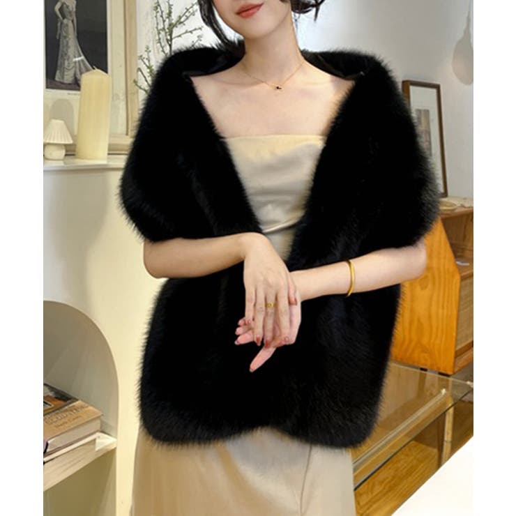 厚手ファーストールレディース秋冬 ウェディングファーボレロ花嫁 パーティーストー… | SUNSHINE CLOSET | 詳細画像8 