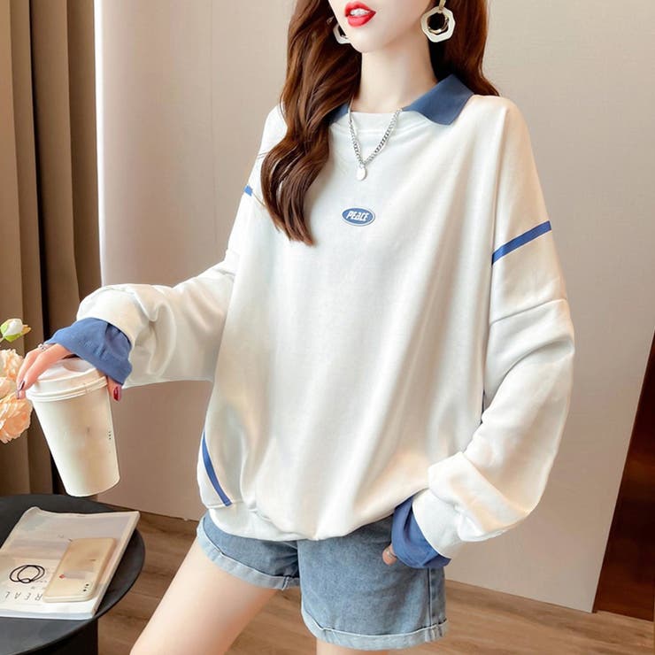 レイヤード風 スウェット 薄手トレーナー | SUNSHINE CLOSET | 詳細画像10 