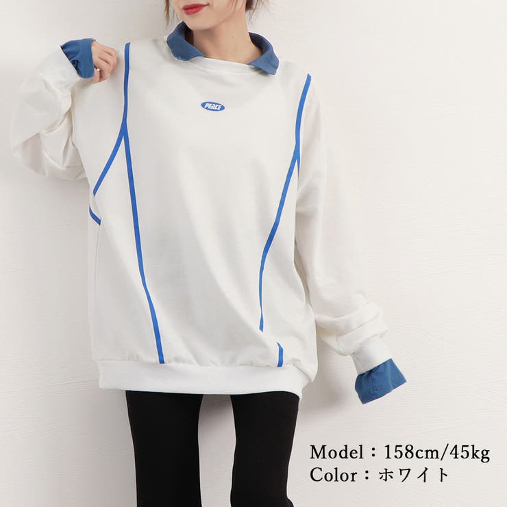 レイヤード風 スウェット 薄手トレーナー | SUNSHINE CLOSET | 詳細画像18 