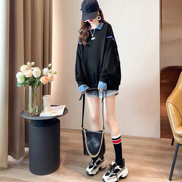 レイヤード風 スウェット 薄手トレーナー | SUNSHINE CLOSET | 詳細画像5 