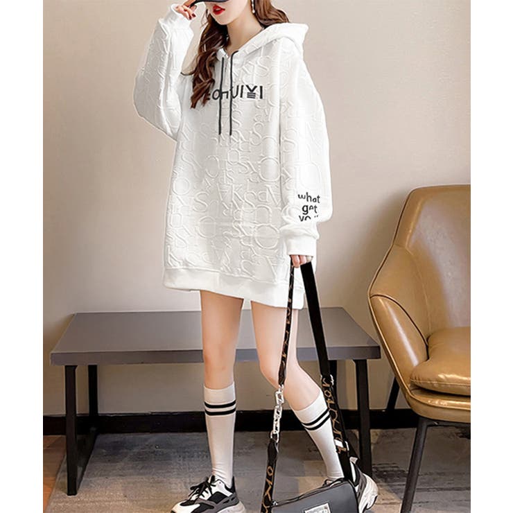 エンボスロゴ パーカー 長袖プルオーバー | SUNSHINE CLOSET | 詳細画像2 