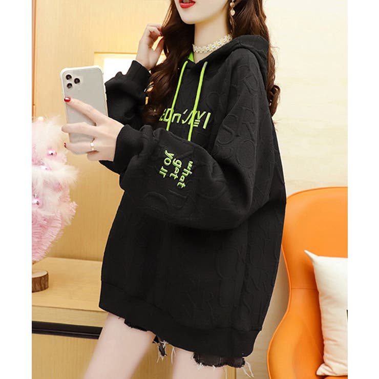 エンボスロゴ パーカー 長袖プルオーバー | SUNSHINE CLOSET | 詳細画像5 