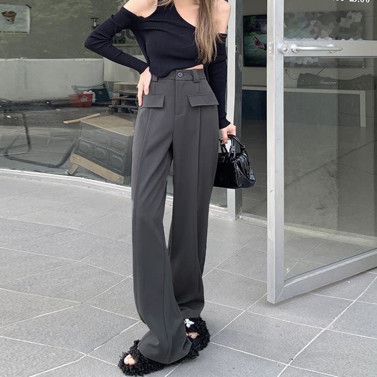 ワイドパンツ ハイウエストスラックス脚長 | SUNSHINE CLOSET | 詳細画像12 