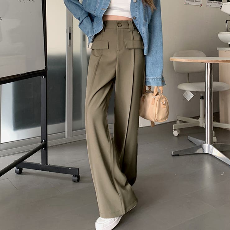 ワイドパンツ ハイウエストスラックス脚長 | SUNSHINE CLOSET | 詳細画像7 