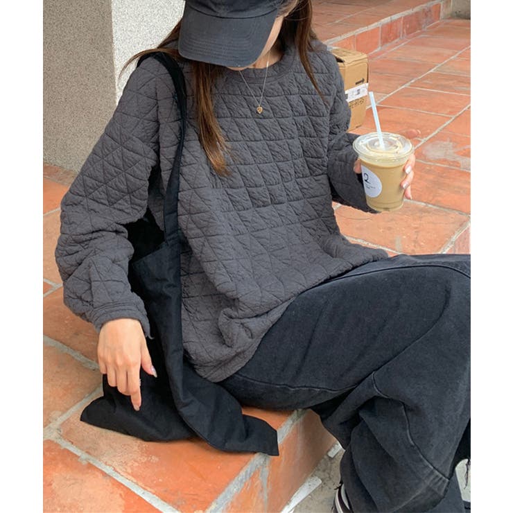キルティングトレーナー レディース 韓国 | SUNSHINE CLOSET | 詳細画像12 
