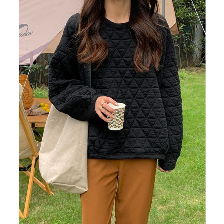 キルティングトレーナー レディース 韓国 | SUNSHINE CLOSET | 詳細画像6 