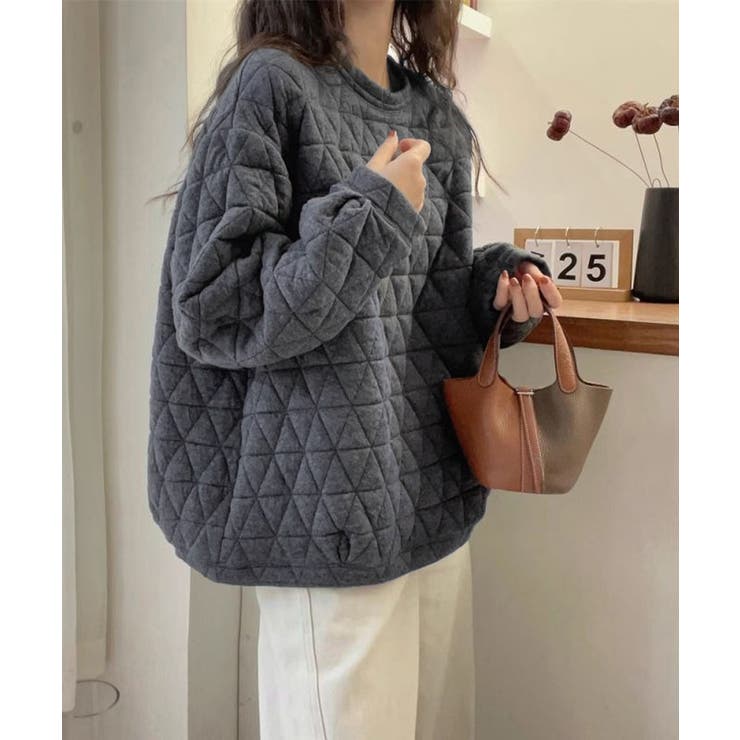 キルティングトレーナー レディース 韓国 | SUNSHINE CLOSET | 詳細画像8 