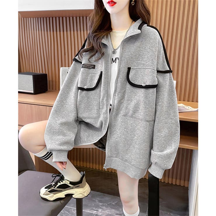 ジップアップパーカー 裏微起毛スウェット | SUNSHINE CLOSET | 詳細画像1 