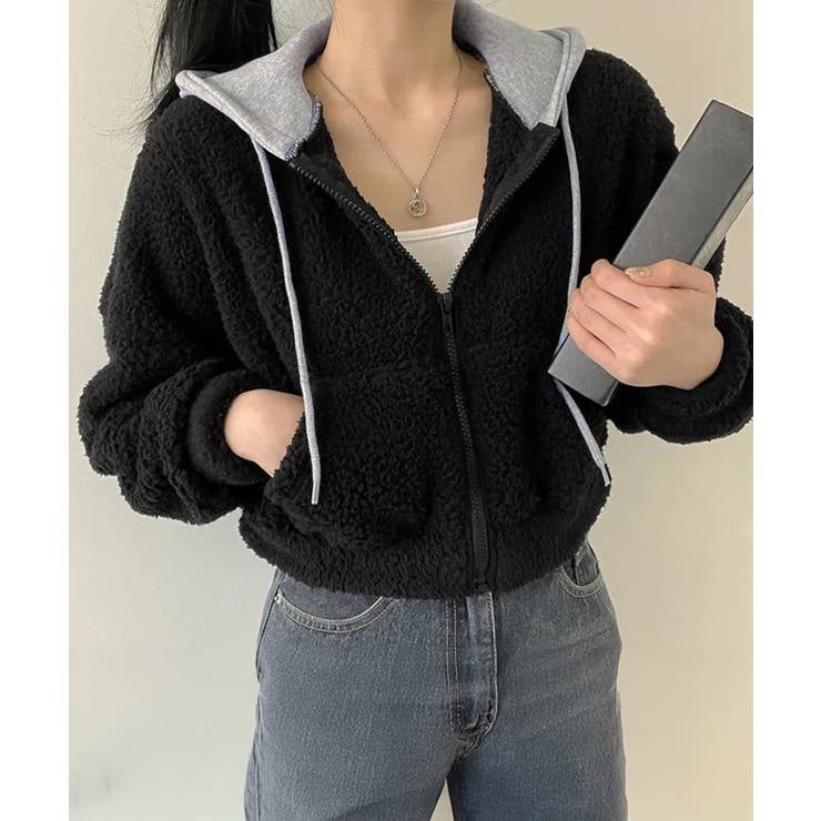 暖かいボアパーカー ジップアップブルゾン | SUNSHINE CLOSET | 詳細画像1 