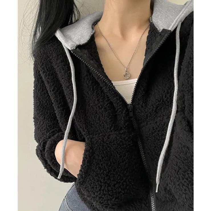 暖かいボアパーカー ジップアップブルゾン | SUNSHINE CLOSET | 詳細画像10 