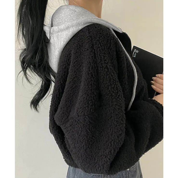 暖かいボアパーカー ジップアップブルゾン | SUNSHINE CLOSET | 詳細画像12 