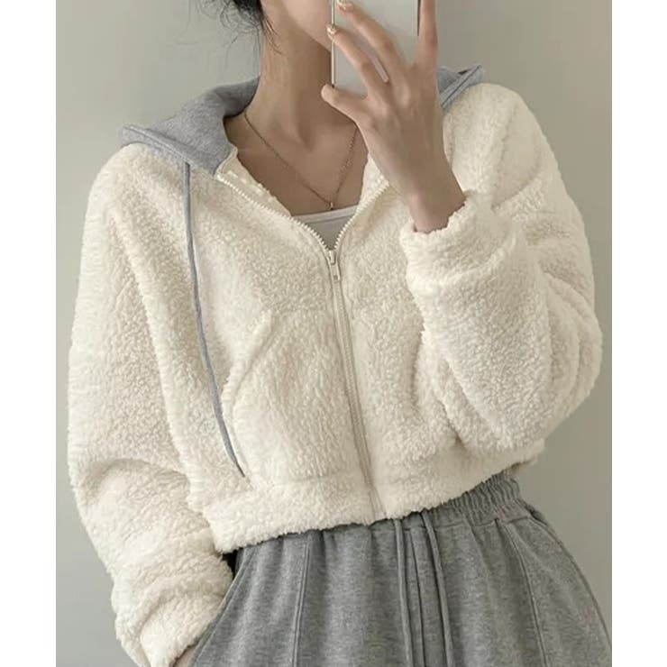暖かいボアパーカー ジップアップブルゾン | SUNSHINE CLOSET | 詳細画像13 