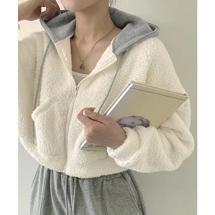 暖かいボアパーカー ジップアップブルゾン | SUNSHINE CLOSET | 詳細画像14 