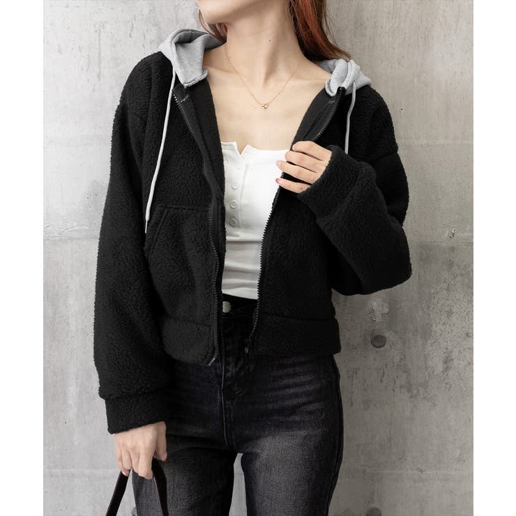 暖かいボアパーカー ジップアップブルゾン | SUNSHINE CLOSET | 詳細画像17 