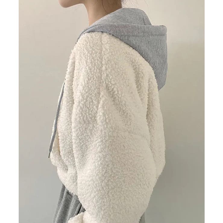 暖かいボアパーカー ジップアップブルゾン | SUNSHINE CLOSET | 詳細画像8 