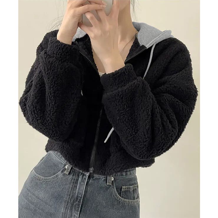 暖かいボアパーカー ジップアップブルゾン | SUNSHINE CLOSET | 詳細画像9 