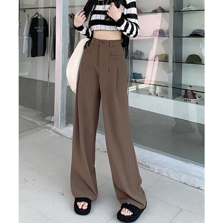 きれいめ美脚脚長スラックスレディース 細見えロングパンツ 落ち感ワイドパンツ | SUNSHINE CLOSET | 詳細画像13 