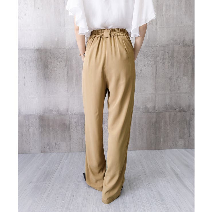 きれいめ美脚脚長スラックスレディース 細見えロングパンツ 落ち感ワイドパンツ | SUNSHINE CLOSET | 詳細画像21 