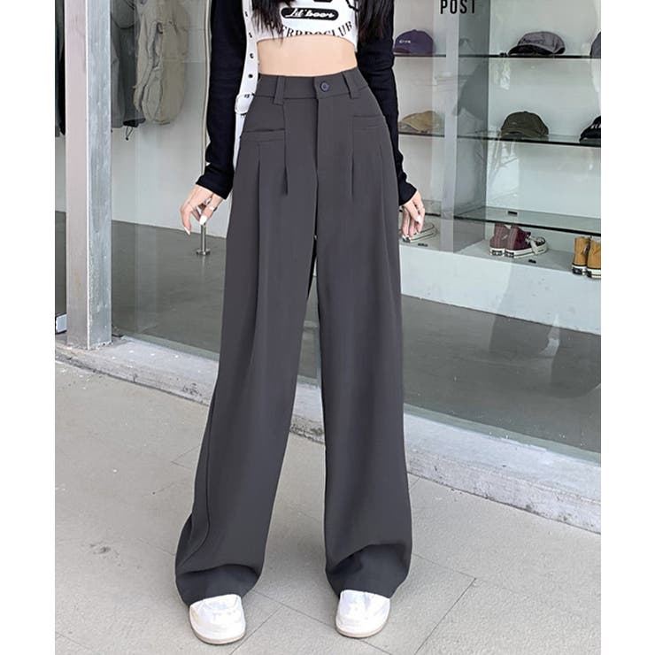 きれいめ美脚脚長スラックスレディース 細見えロングパンツ 落ち感ワイドパンツ | SUNSHINE CLOSET | 詳細画像5 