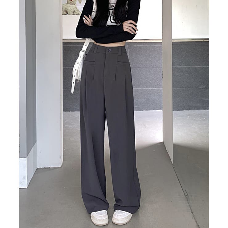 きれいめ美脚脚長スラックスレディース 細見えロングパンツ 落ち感ワイドパンツ | SUNSHINE CLOSET | 詳細画像7 