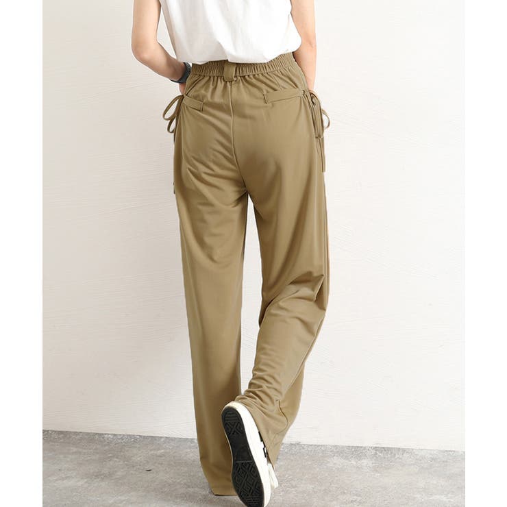 ダブルタック美脚ワイドパンツ上品センタープレス ストレートロングパンツレディース… | SUNSHINE CLOSET | 詳細画像29 
