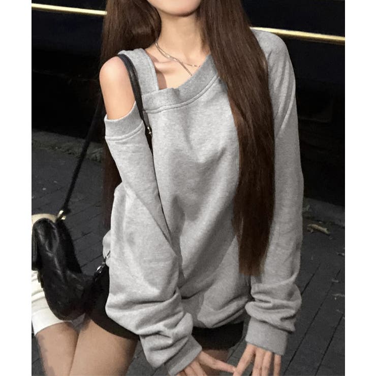 ワンショルダースウェットレディース韓国風 | SUNSHINE CLOSET | 詳細画像1 