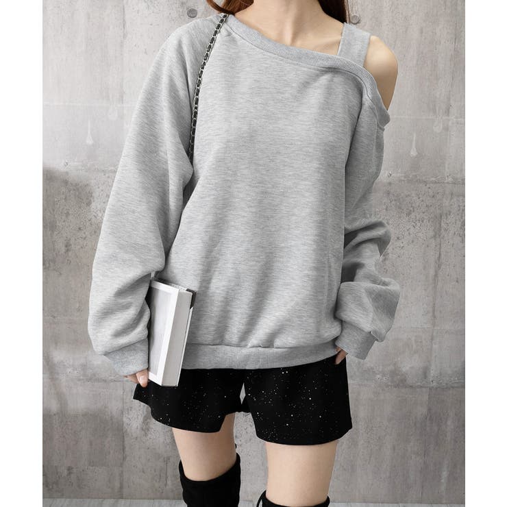 ワンショルダースウェットレディース韓国風 | SUNSHINE CLOSET | 詳細画像13 