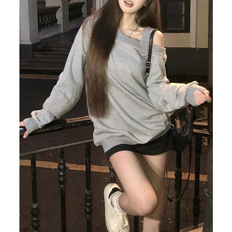 ワンショルダースウェットレディース韓国風 | SUNSHINE CLOSET | 詳細画像2 