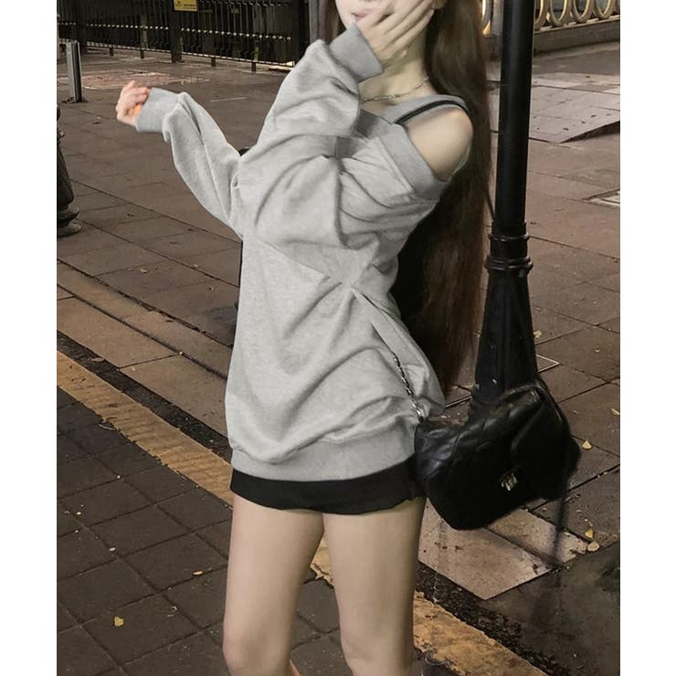 ワンショルダースウェットレディース韓国風 | SUNSHINE CLOSET | 詳細画像3 