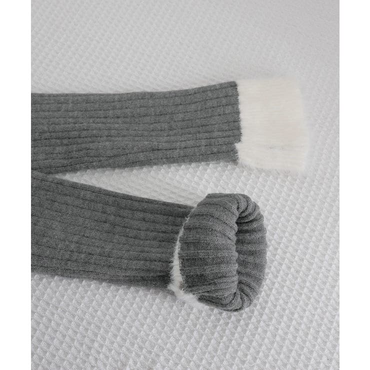 ファー襟 レースアップニットトップス配色 | SUNSHINE CLOSET | 詳細画像24 