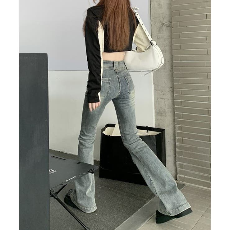 セミフレアデニムパンツ ヴィンテージ風 | SUNSHINE CLOSET | 詳細画像11 