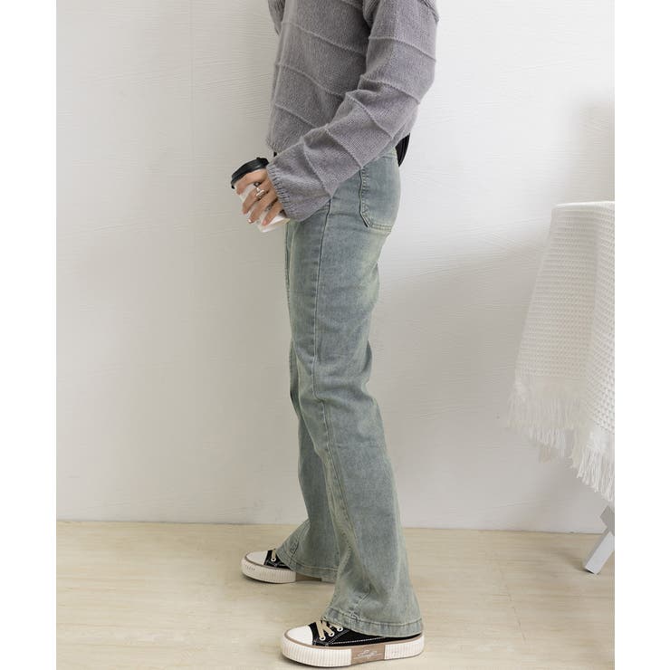 セミフレアデニムパンツ ヴィンテージ風 | SUNSHINE CLOSET | 詳細画像14 