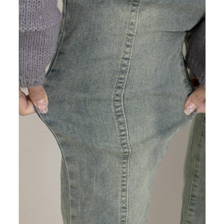 セミフレアデニムパンツ ヴィンテージ風 | SUNSHINE CLOSET | 詳細画像17 