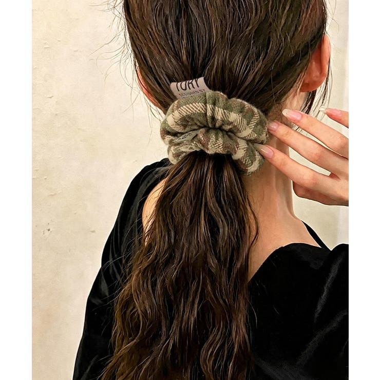 ワンポイントロゴヘアゴム韓国風ボリュームシュシュ おしゃれ秋冬ヘアアクセサリー人… | SUNSHINE CLOSET | 詳細画像14 