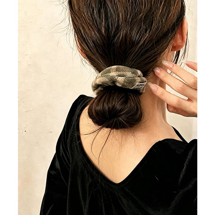 ワンポイントロゴヘアゴム韓国風ボリュームシュシュ おしゃれ秋冬ヘアアクセサリー人… | SUNSHINE CLOSET | 詳細画像15 